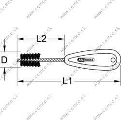 Vnútorná kefa na medené rúry, 8mm /KS-Tools/ - obr. 1