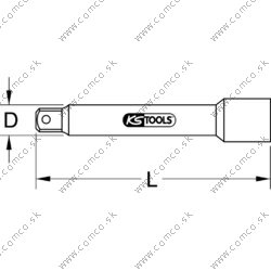 Predĺženie závitníka, 9mm/M13-M16 - obr. 1