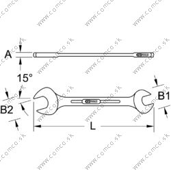 BRONZEplus dvojitý otvorený kľúč 10x11 mm - obr. 1