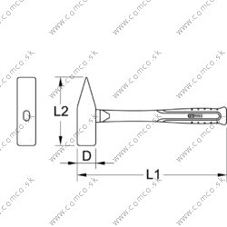 BRONZEplus kladivo 4000 g, s rúčkou zo sklolaminátu - obr. 1