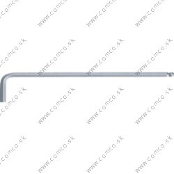 Uhlový čapový kľúč s vnútorným šesťhranom a guľovou hlavou, XL, 1/16''