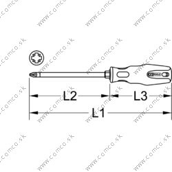 ERGOTORQUEplus skrutkovač, PZ3, 315mm - obr. 2