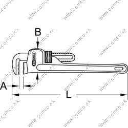 BRONZEplus nastaviteľný skrutkový kľúč 38x240 mm - obr. 1