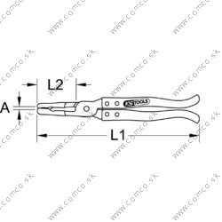 Kliešte na utesnenie stopky ventilu, 275mm - obr. 6