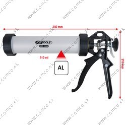 Ručná pištoľ na kartuše 310 ml, 340mm