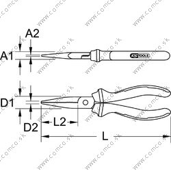 ERGOTORQUE ploché kliešte, 200mm - obr. 1