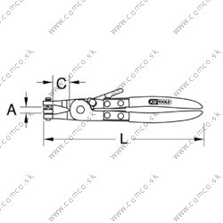 Kliešte na hadicové spoje, variant1, 220mm - obr. 9