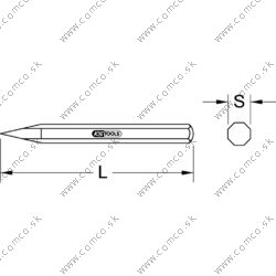 Ostrý sekáč, 8-hranový, 500mm - obr. 1