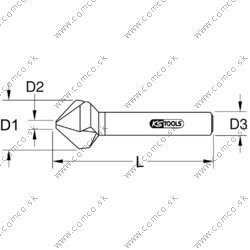 HSS Co 5 kužeľový záhlbník a odhrotovací záhlbník 90°, 26mm - obr. 1