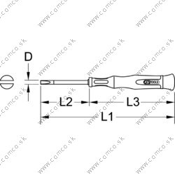 4 v 1 skrutkovač pre jemnú mechaniku pre skrutky s drážkou, 130 mm - obr. 1