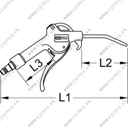 Univerzálna pneumatická vyfukovacia pištoľ, 330mm - obr. 5