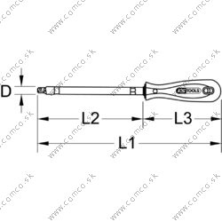 ERGOTORQUEplus skrutkovač na nástrčné orechy, 10mm - obr. 4