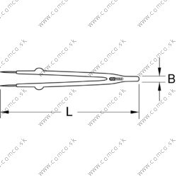 Pinzeta s ochrannou izoláciou, špicatá, 15mm - obr. 1