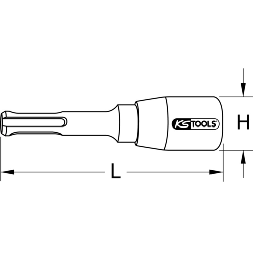 Skrutkovač na závesné skrutky s uchytením SDS, M8 /KS-Tools/ - obr. 1