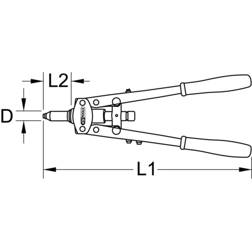 Univerzálne nitovacie kliešte, 510 mm /KS-Tools/ - obr. 5