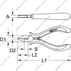 Kombinované kliešte na jemnú mechaniku, 120mm - obr. 5