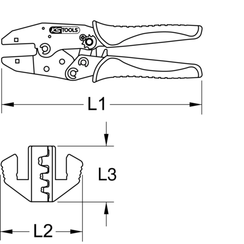 Krimpovacie kliešte pre 12 V zapaľovací kábel /KS-Tools/ - obr. 4