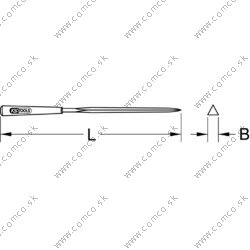 Trojhranový ihlový pilník extra úzky, 2mm - obr. 1
