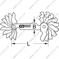 Závitová mierka, palcové rozmery, 22-dielna - obr. 5