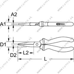 ULTIMATEplus ploché kliešte, 160mm - obr. 1