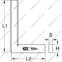 Plochý uholník podľa DIN 875/0, 250mm - obr. 1