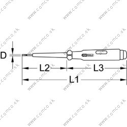 Skúšačka napätia s ochrannou izoláciou 100-500 V, 140mm /KS-Tools/ - obr. 10