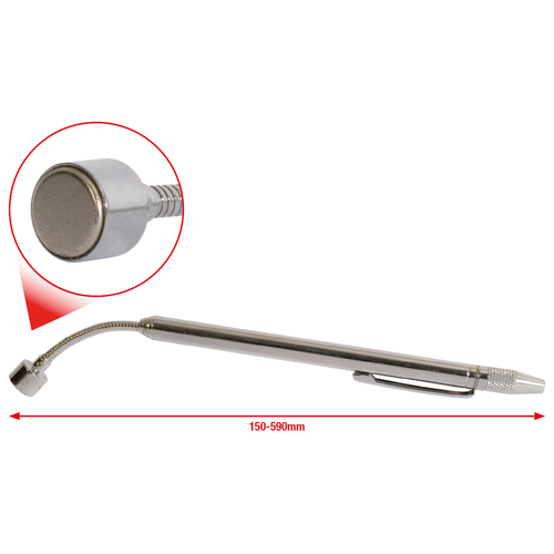 2v1 teleskopický magnetický zdvihák s nástrojom na čistenie a nastavovanie ostrekovacích dýz, 150-590mm