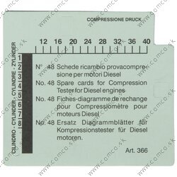 Súprava diagramových máp pre prístroj na kontrolu kompresie dieselových motorov (VPE=48)