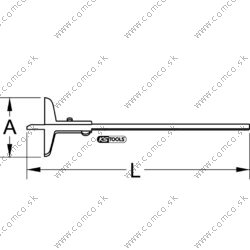 Posuvný hĺbkomer, 0-400mm - obr. 2