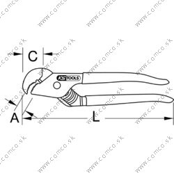 Špeciálne rúrkové kliešte, 4-nás. nastaviteľné, 242mm - obr. 1