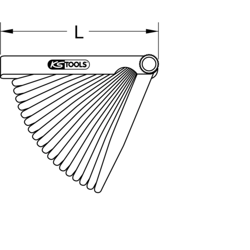 Škáromer, 20 listov, 0,05-1mm /KS-Tools/ - obr. 6