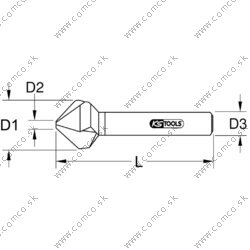 HSS TiN kužeľový záhlbník a odhrotovací záhlbník 90°, 20,5mm - obr. 1