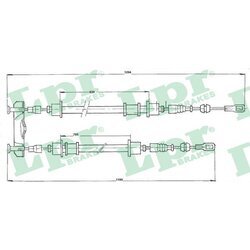 Ťažné lanko parkovacej brzdy LPR C0540B