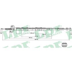 Ťažné lanko parkovacej brzdy LPR C0866B