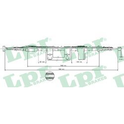Ťažné lanko parkovacej brzdy LPR C0396B