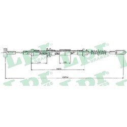 Ťažné lanko parkovacej brzdy LPR C0160B