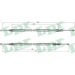 Ťažné lanko parkovacej brzdy LPR C1401B