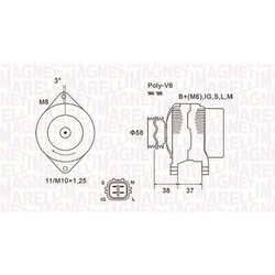 Alternátor MAGNETI MARELLI 063731889010