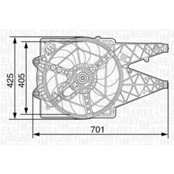 Ventilátor chladenia motora MAGNETI MARELLI 069422454010