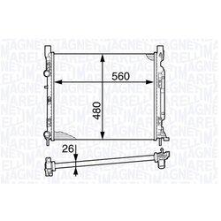 Chladič motora MAGNETI MARELLI 350213142500