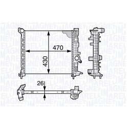 Chladič motora MAGNETI MARELLI 350213143500