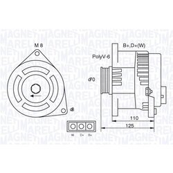 Alternátor MAGNETI MARELLI 063321346010