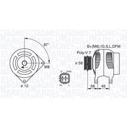 Alternátor MAGNETI MARELLI 063377435010