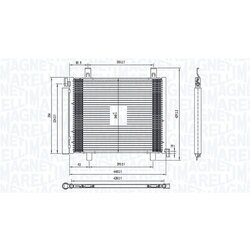 Kondenzátor klimatizácie MAGNETI MARELLI 350203836000