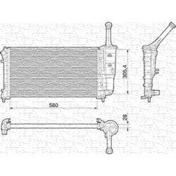 Chladič motora MAGNETI MARELLI 350213011000