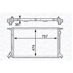 Chladič motora MAGNETI MARELLI 350213141700