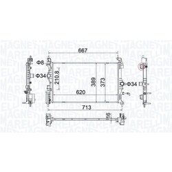 Chladič motora MAGNETI MARELLI 350213206900