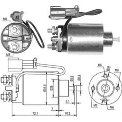 Elektromagnetický spínač pre štartér MAGNETI MARELLI 940113050482