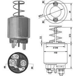 Elektromagnetický spínač pre štartér MAGNETI MARELLI 940113050486