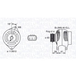 Alternátor MAGNETI MARELLI 063377438010